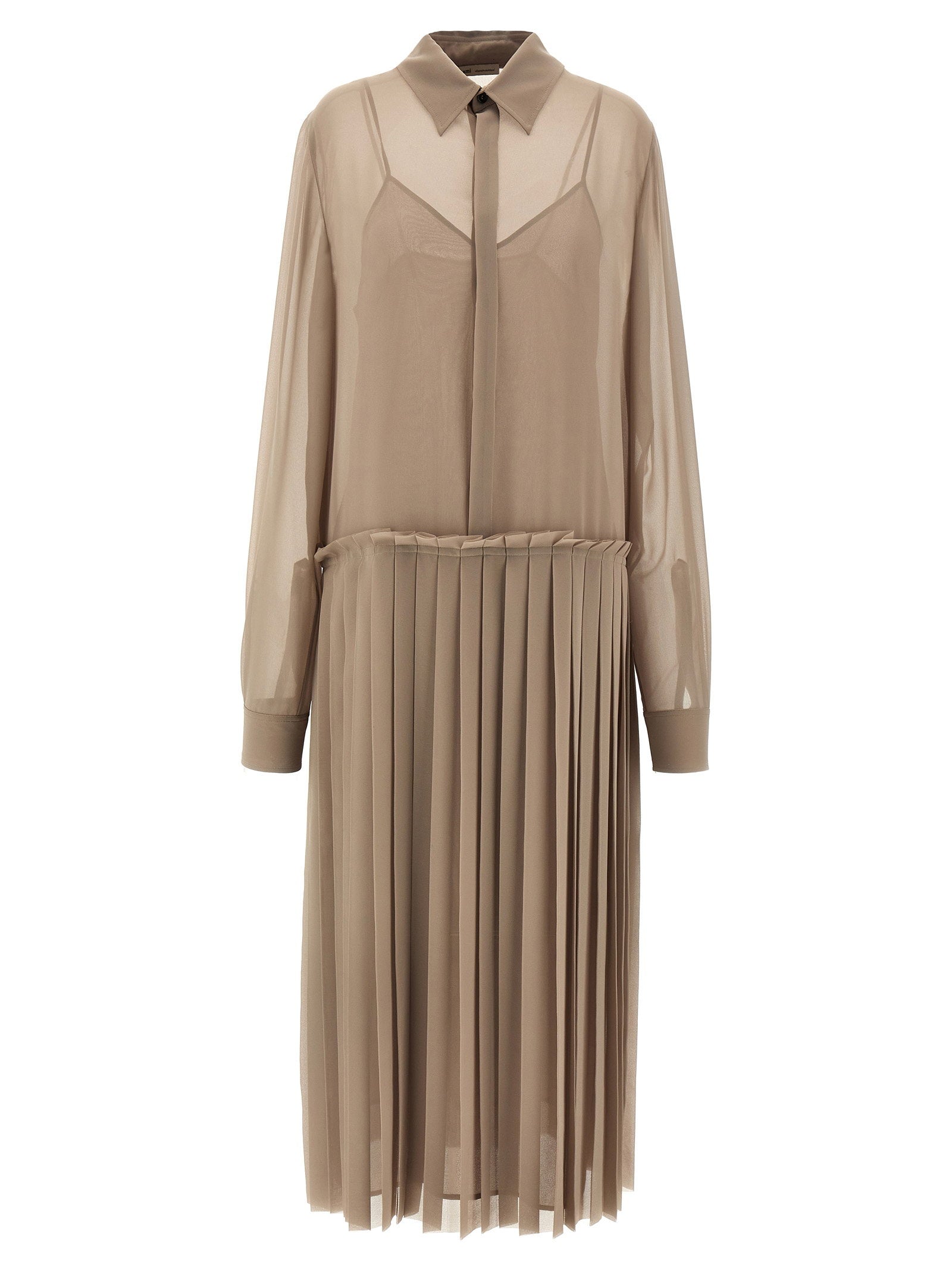 Pleated Midi Dress