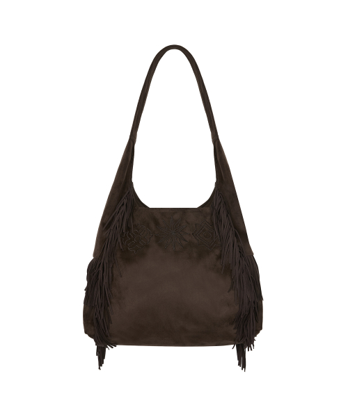 WISH_GEOMETIC SUEDE BAG