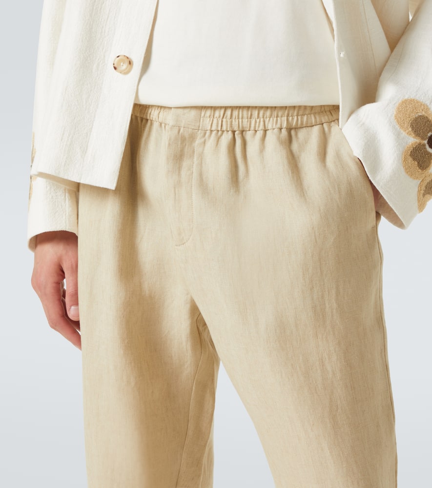 Linen straight pants