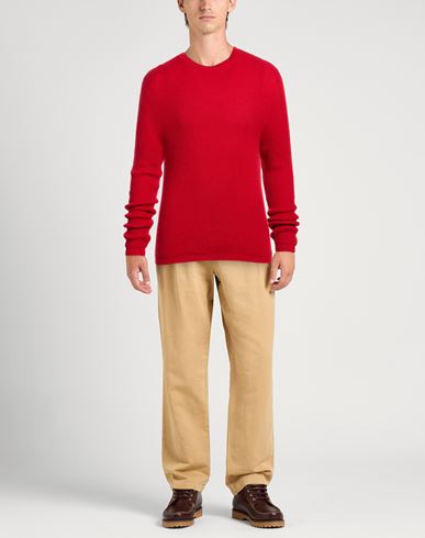 Man Sweater Red Size 36 Merino Wool