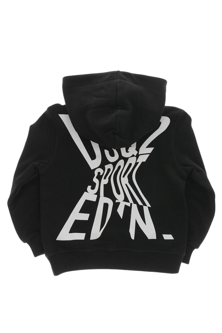 Boys Black Logo Hoodie