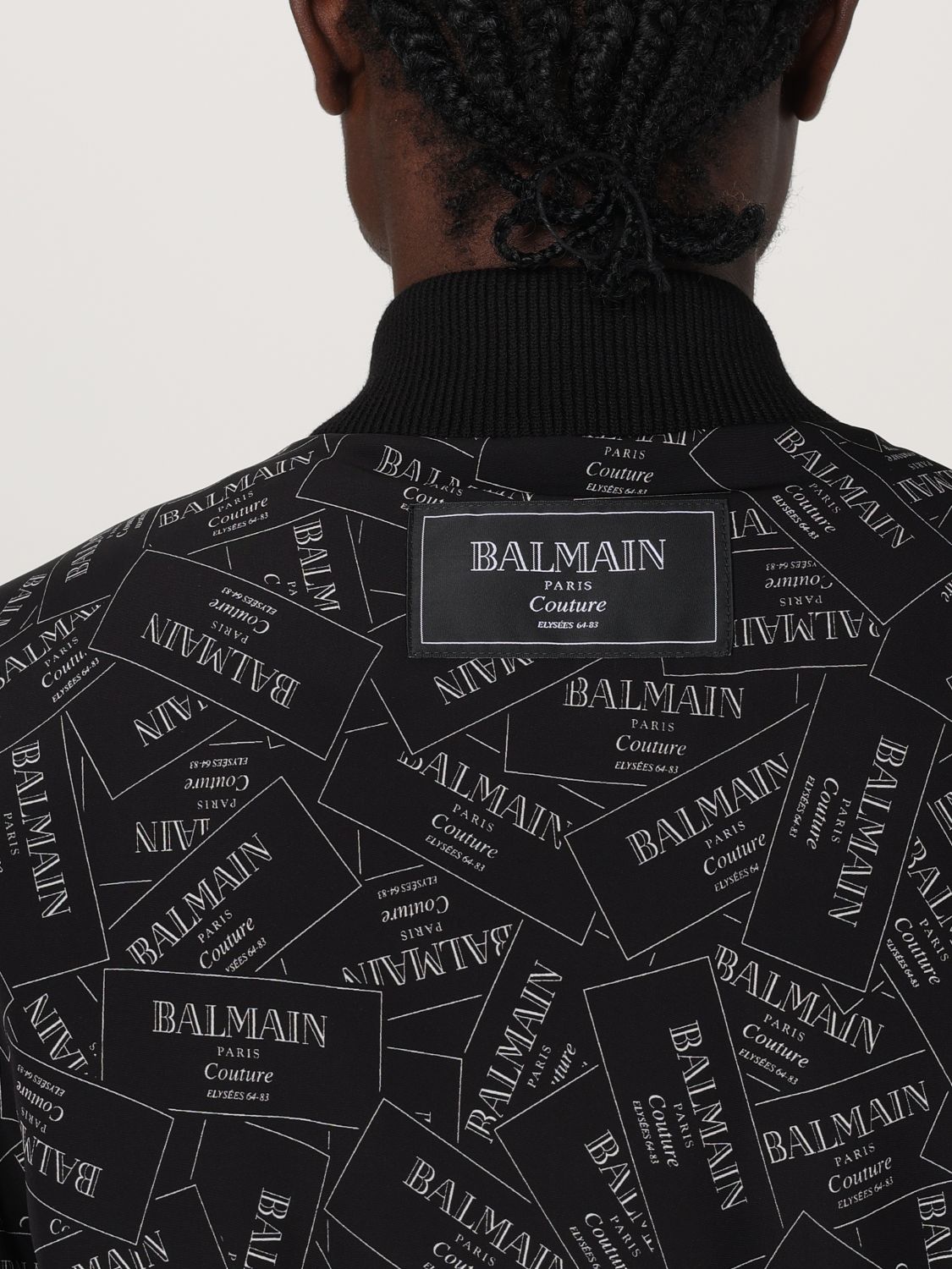 Printed bomber jacket - Black