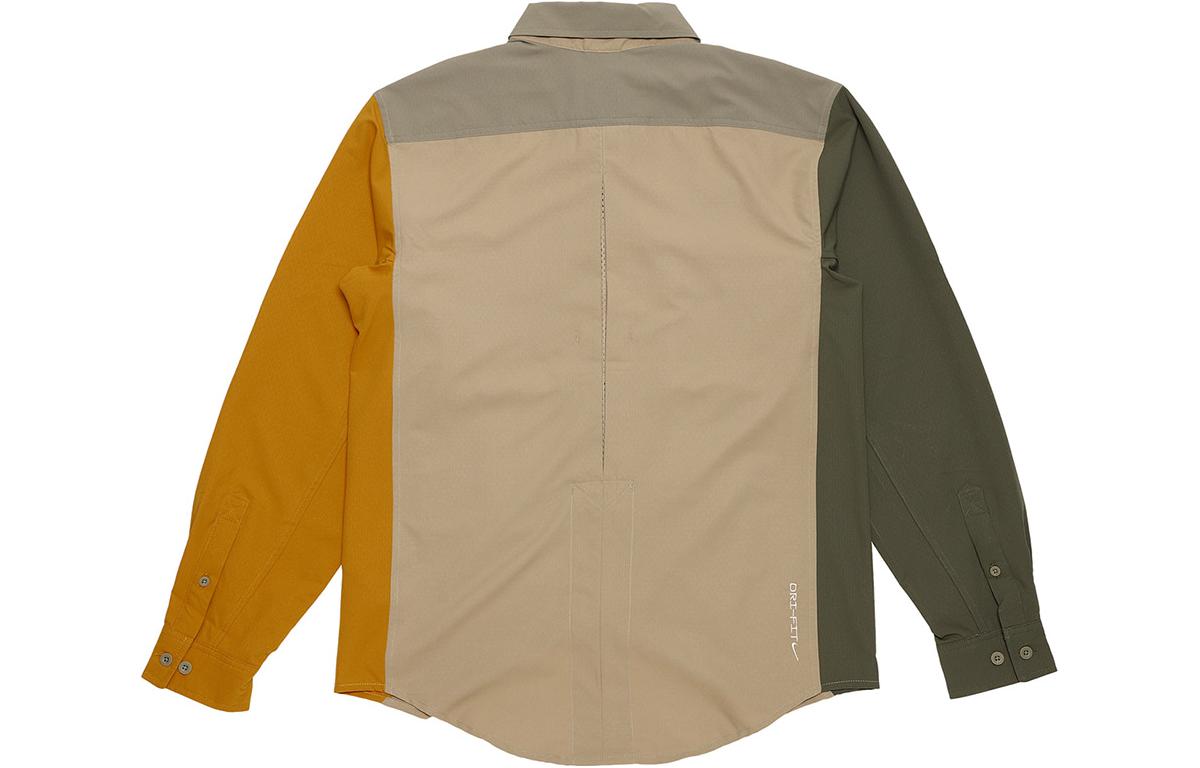 Men's ACG Dri-FIT UV Devastation Trail Multiple Pockets Detail Colorblock Long Sleeves Shirt