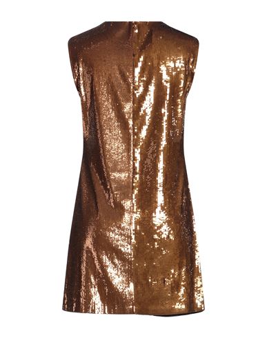 Woman Mini dress Bronze Size 4 Viscose, Silk, Polyester