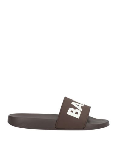 Man Sandals Dark brown Size 11 Rubber