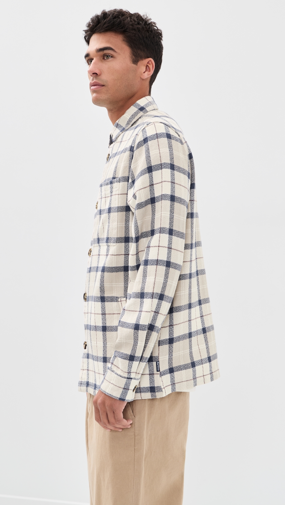 Vennel Textured Tartan Overshirt Oban Mist Tartan