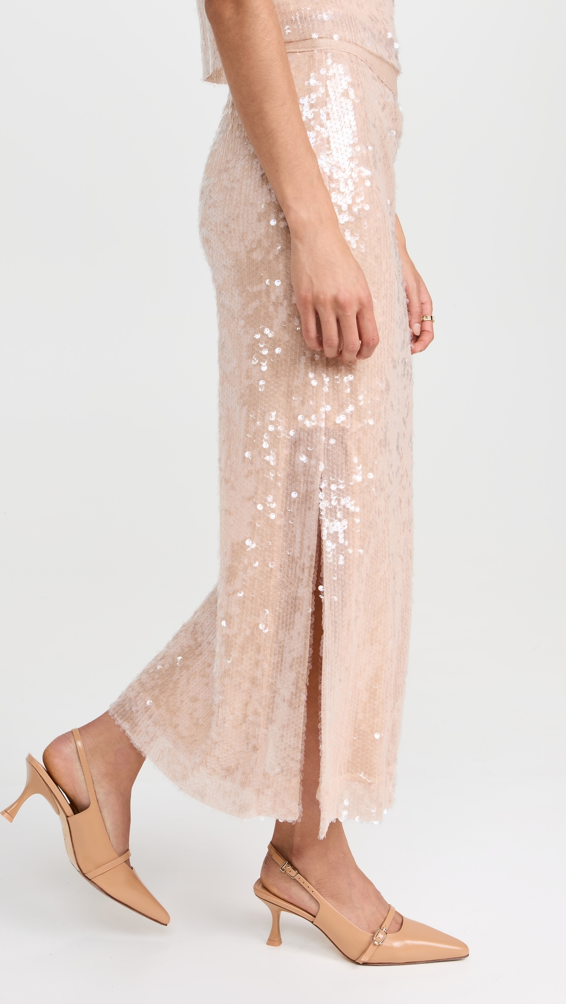 Annita Skirt Nude Sequin
