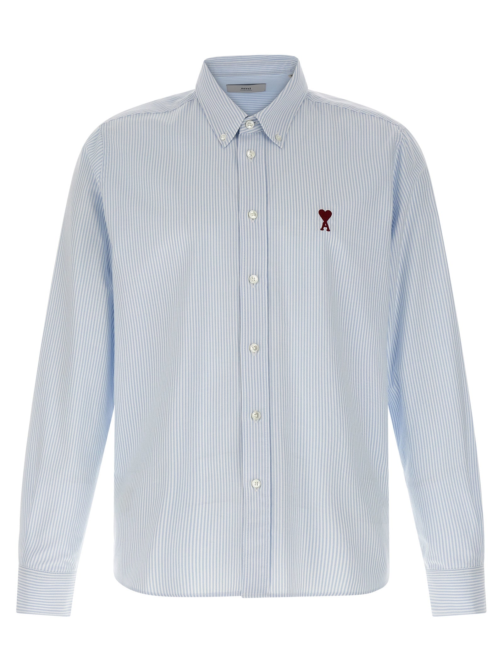 Striped Oxford Cotton Shirt — Blue