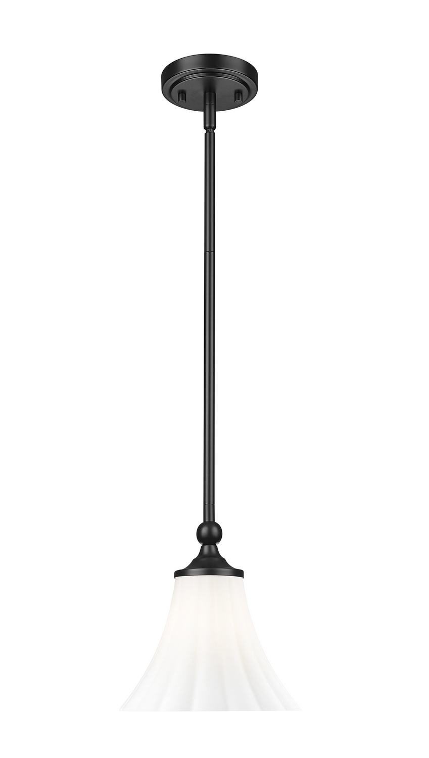 Matte Black Pendant from the Fleur Collection