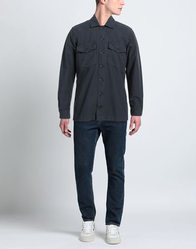 Bl'ker Man Shirt Navy Size L Cotton