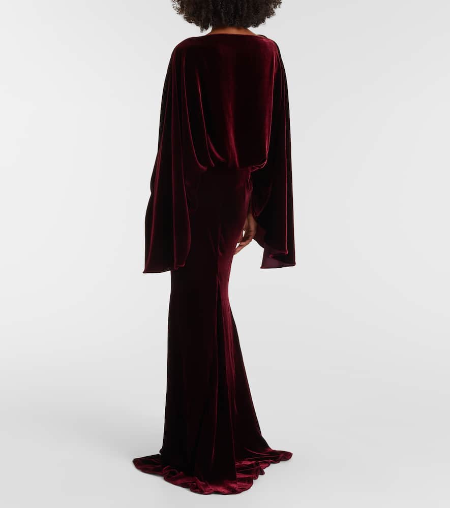 Musidora draped velvet gown