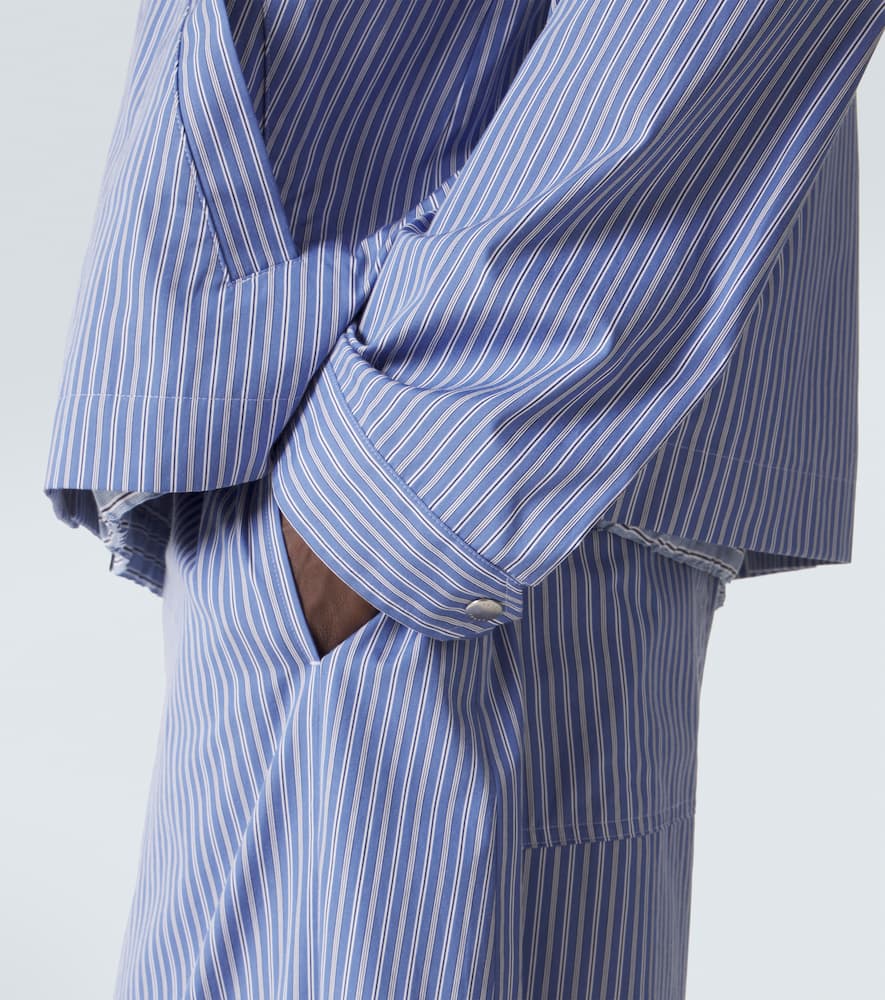 Striped cotton poplin blouson jacket