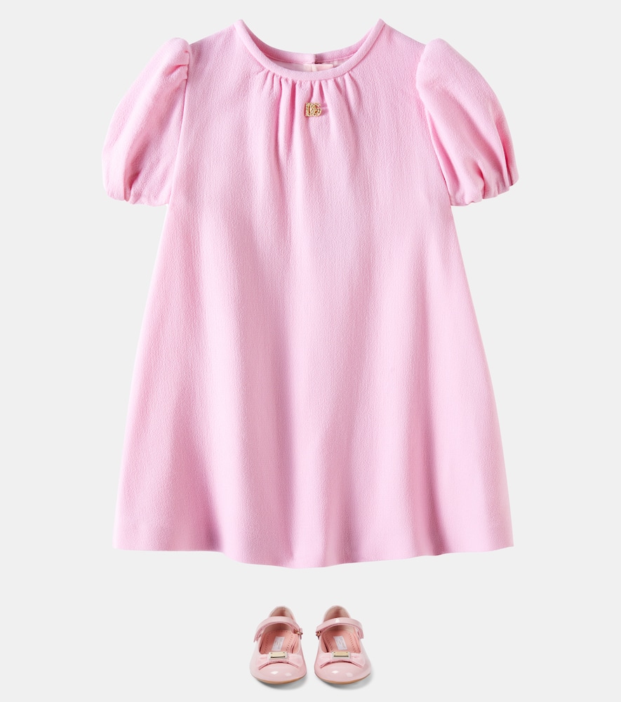 Dolce & Gabbana Kids Gathered wool dress