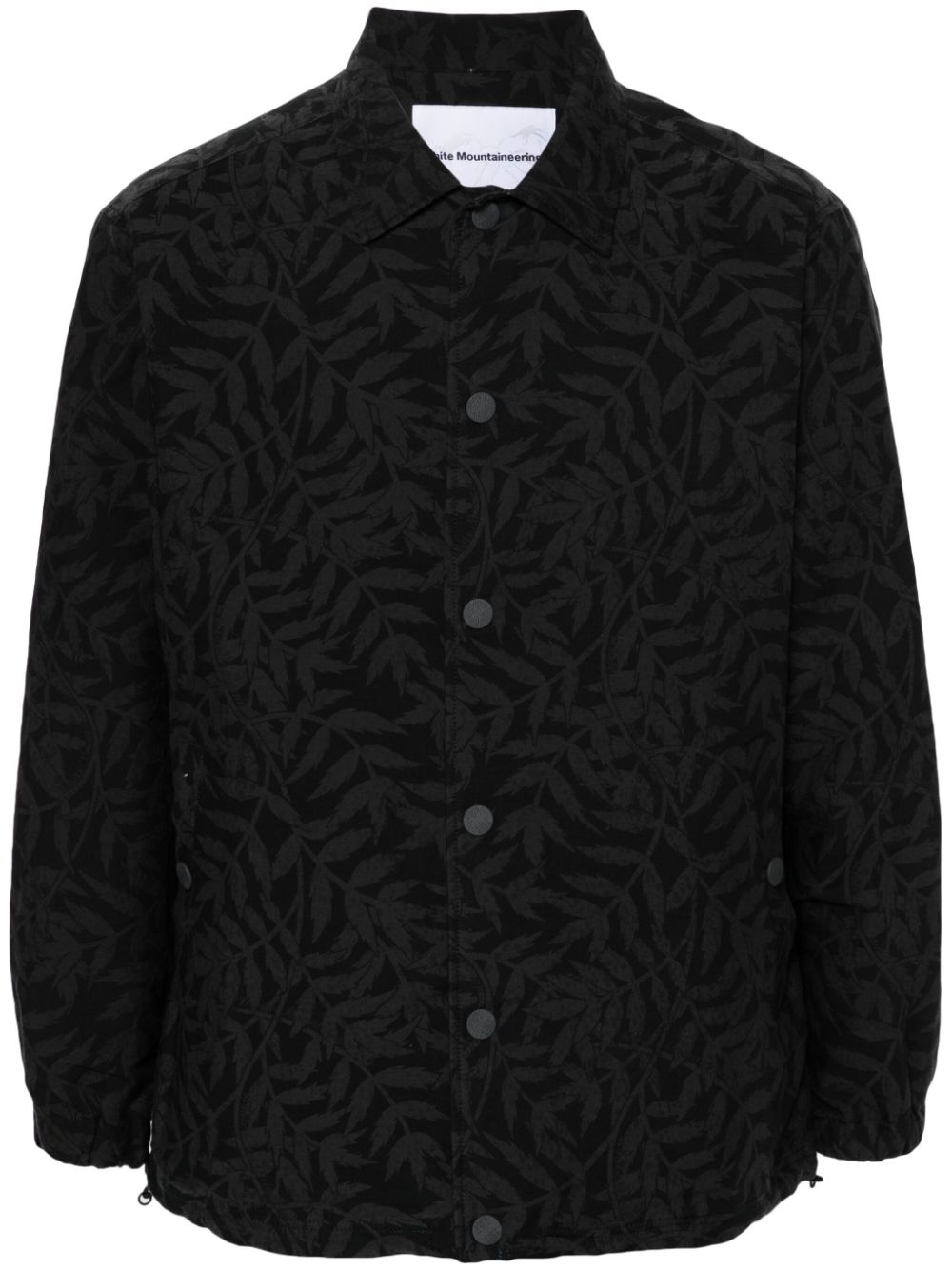 Jacquard cotton blend shirt jacket - Grey