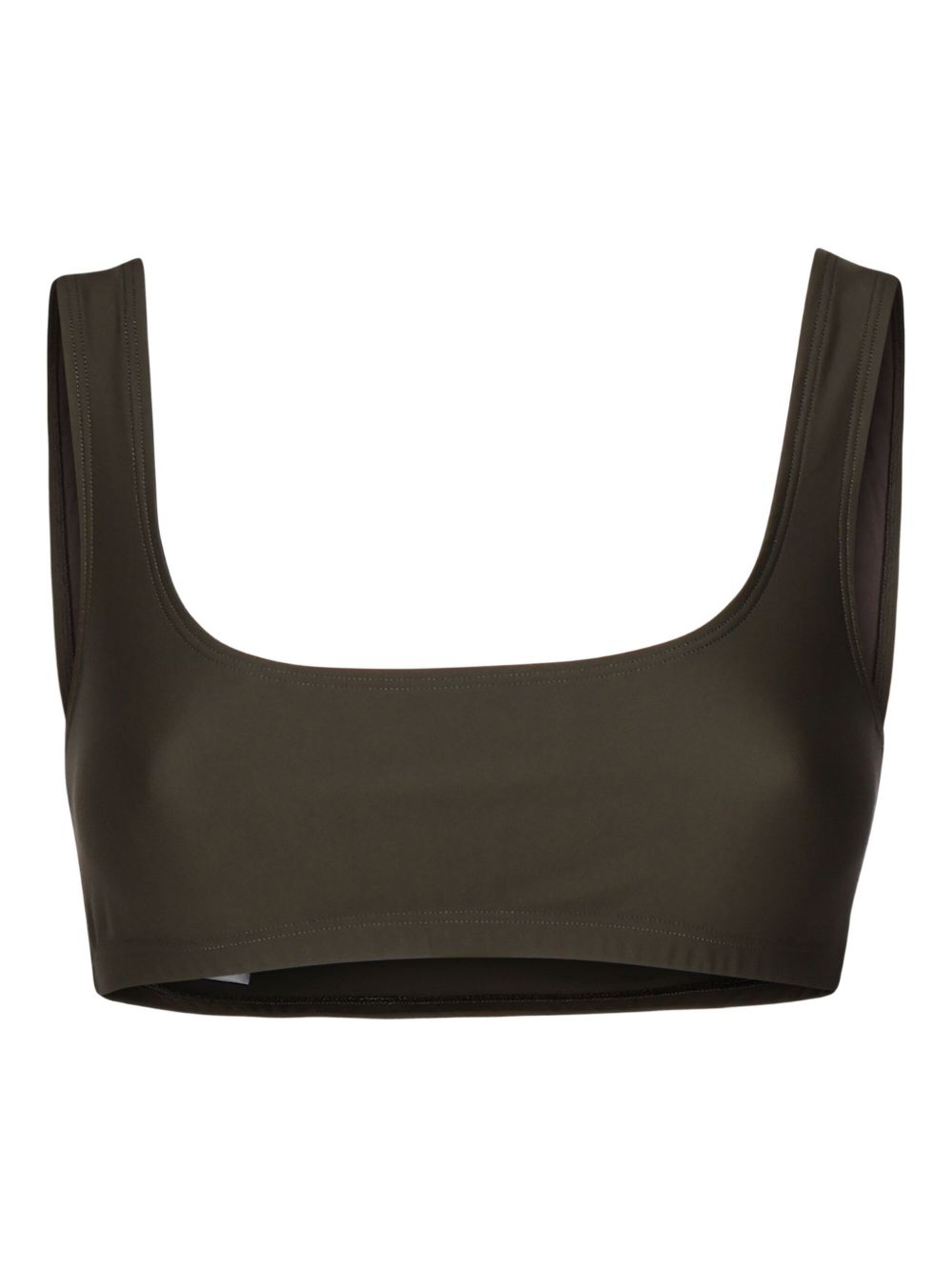 Square-neck top - Brown