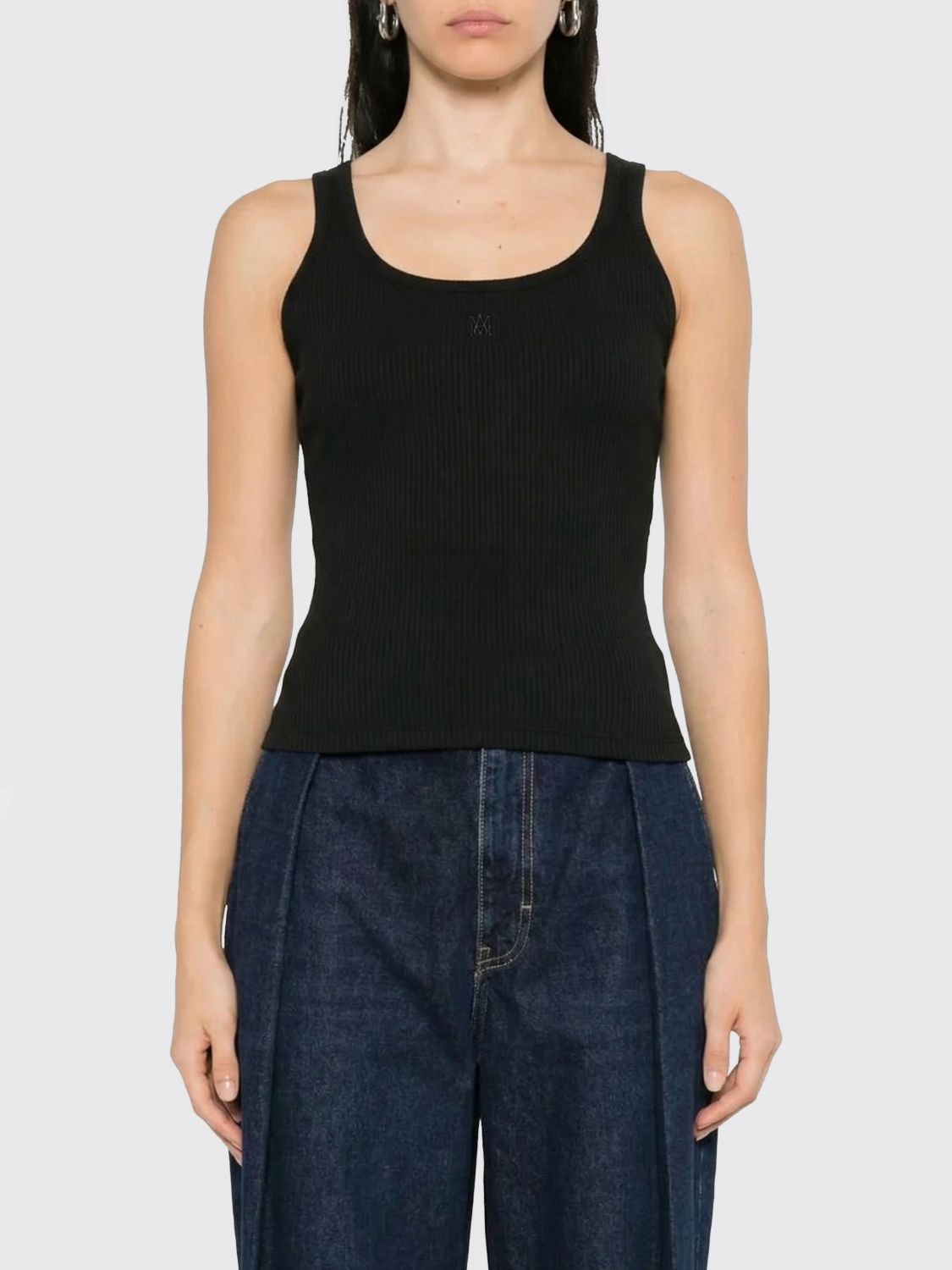 Stretch-design tank top - Black