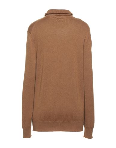 Woman Turtleneck Camel Size 6 Cashmere