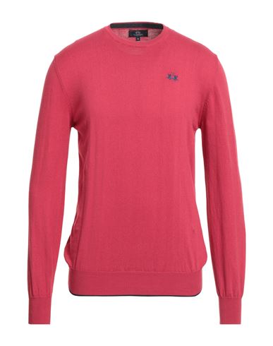 Man Sweater Magenta Size 3XL Cotton