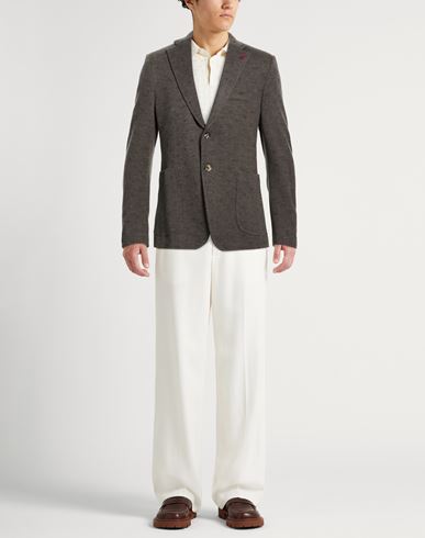 Man Blazer Taupe Size 40 Wool