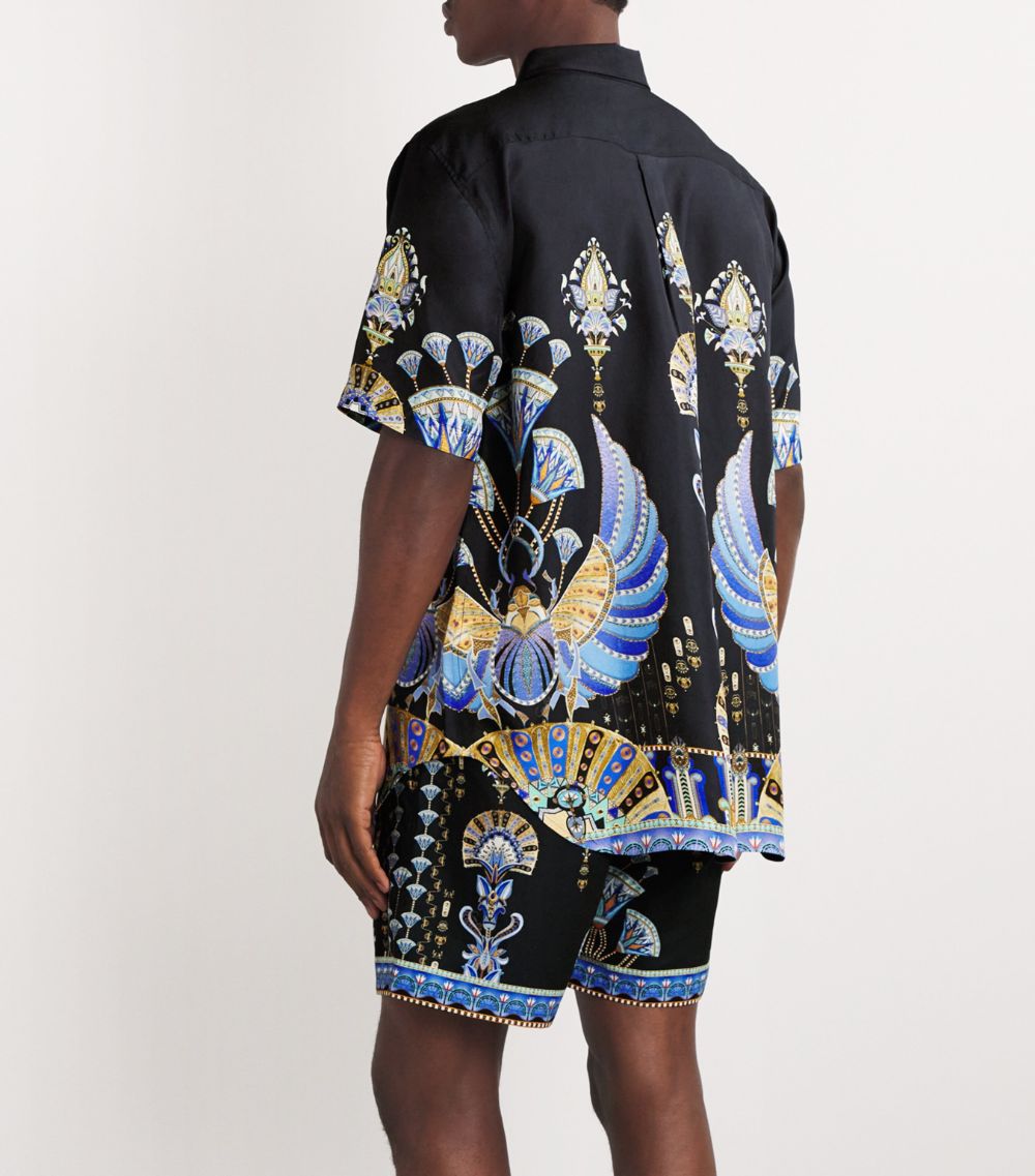 Silk Under Scarab Skies Oversized Shirt