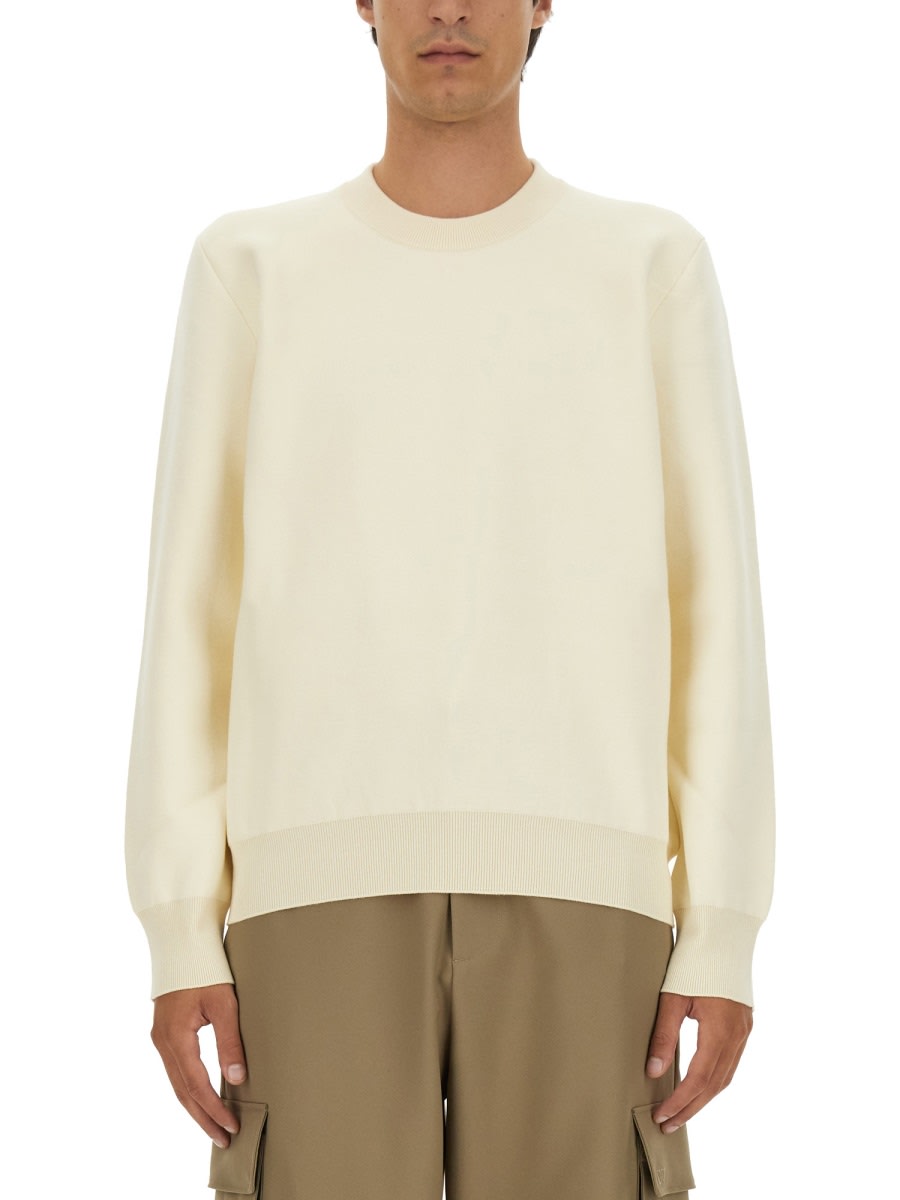 3D Arrows cotton sweatshirt - Neutrals