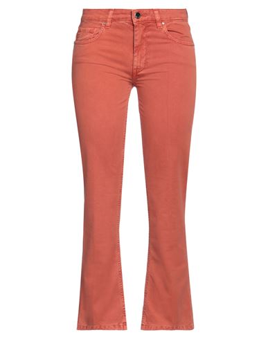 Re_hash Woman Jeans Rust Size 26 Cotton, Elastane