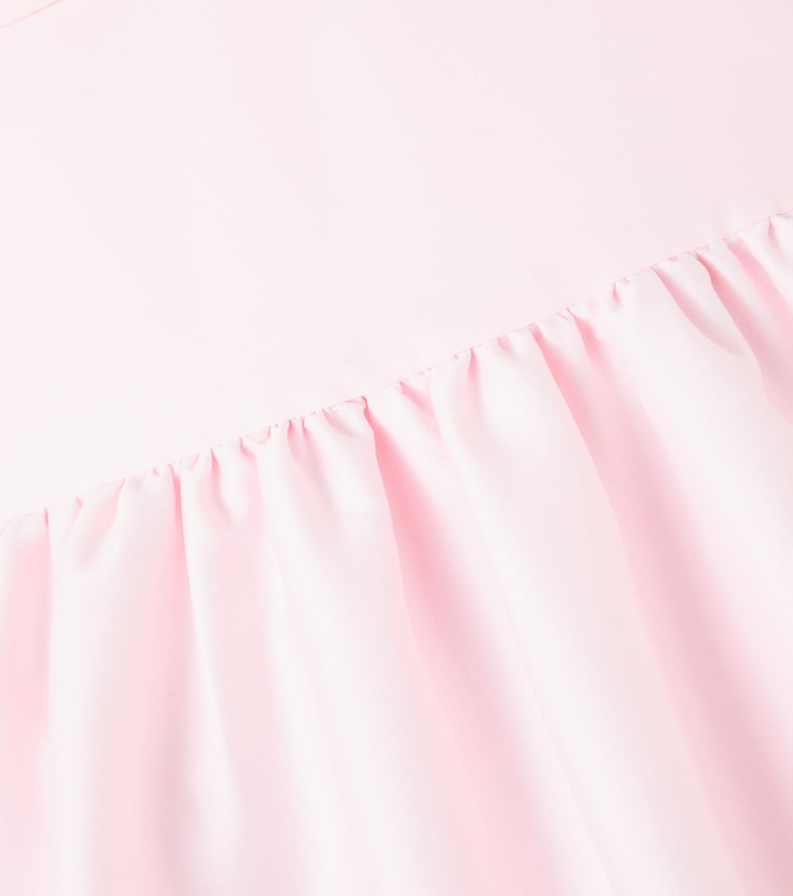 Taffeta-trimmed dress