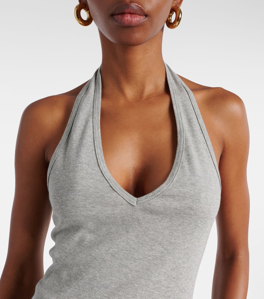 Nili Lotan Britt halterneck cotton jersey top