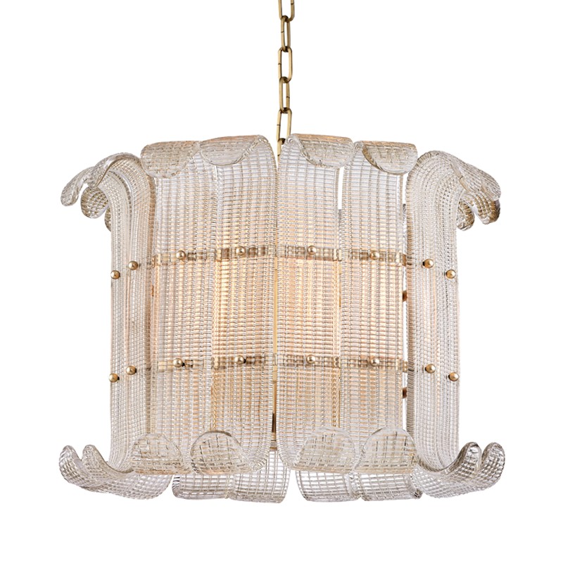 Brasher 8-Light Chandelier in Aged Bra