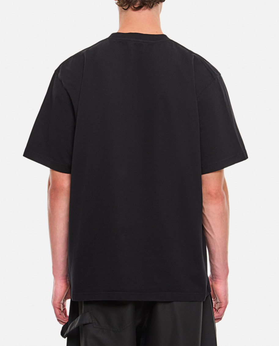 Anchor logo-embroidered T-shirt - Black