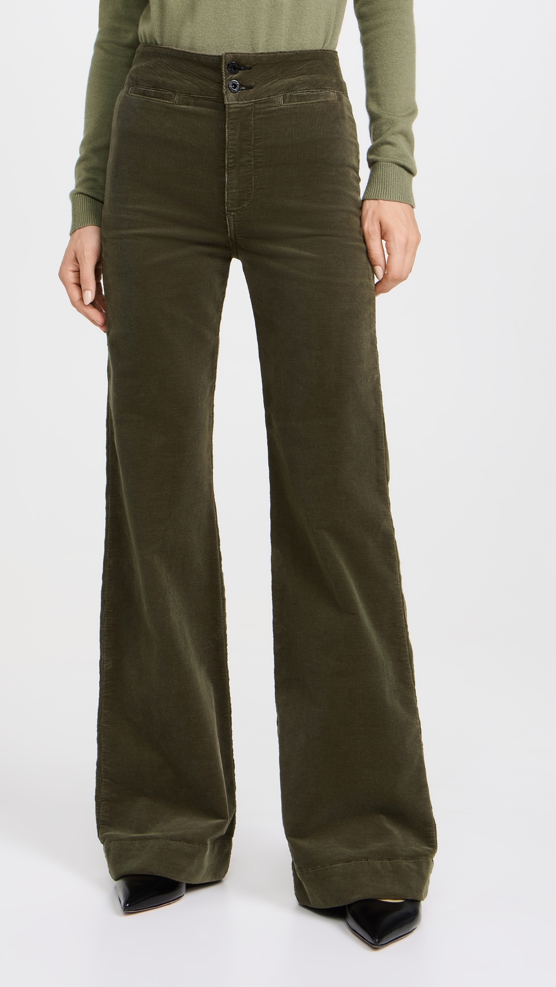 Brighton Wide Leg Jeans Safari Green