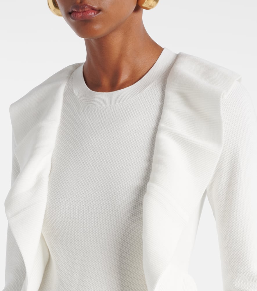 Agenzia knitted ruffled top