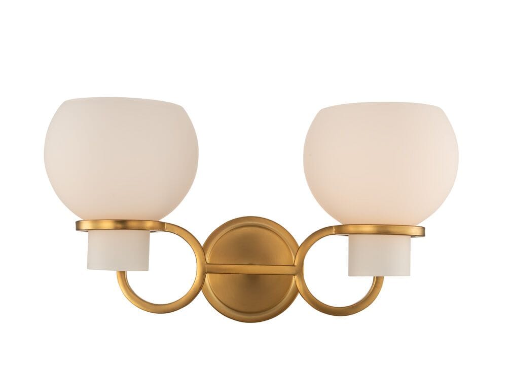 Kalco Ascher 2-Light Wall Sconce in Winter Brass - 513022WB