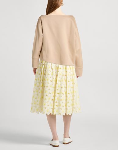 Woman Sweatshirt Sand Size 10 Cotton, Polyamide