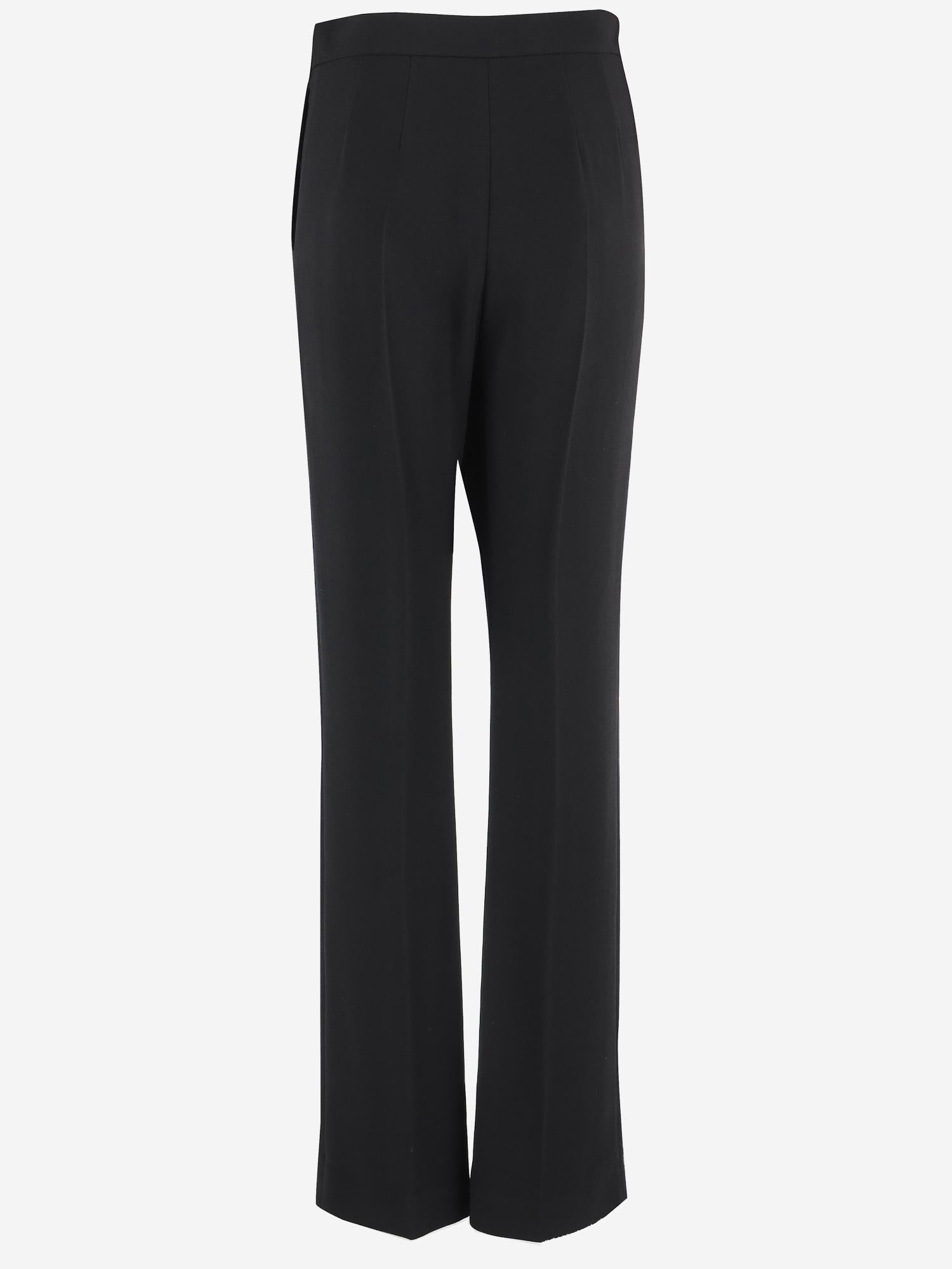 Stretch Viscose Trousers — Black