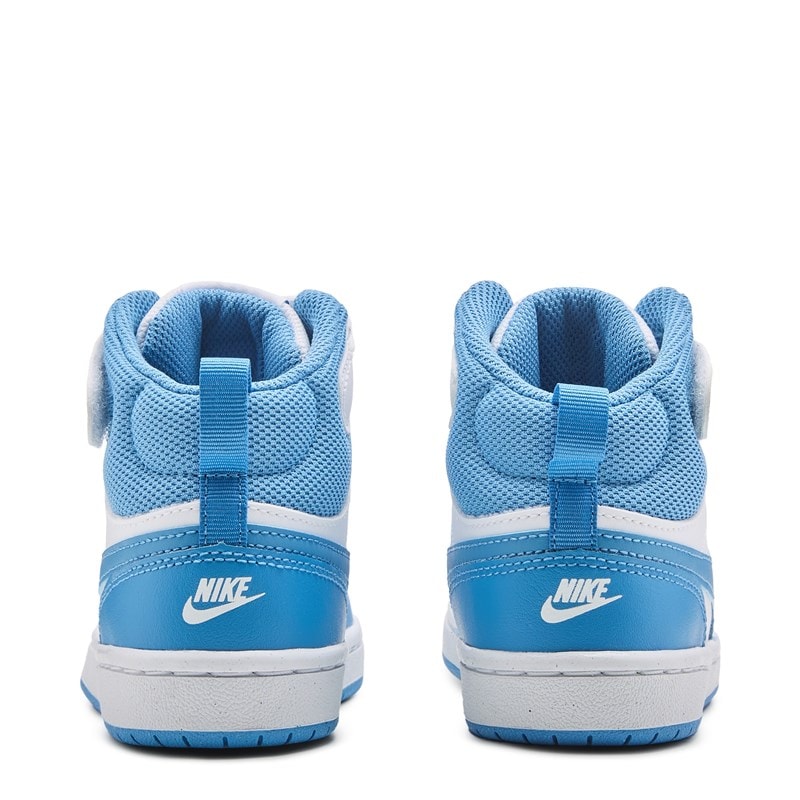 Kids' Court Borough Mid 2 High Top Sneaker Little Kid Shoes (White/Blue)