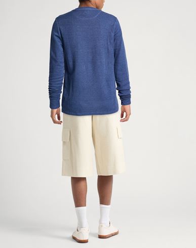 Man Sweater Navy Size S Linen, Cotton, Elastane