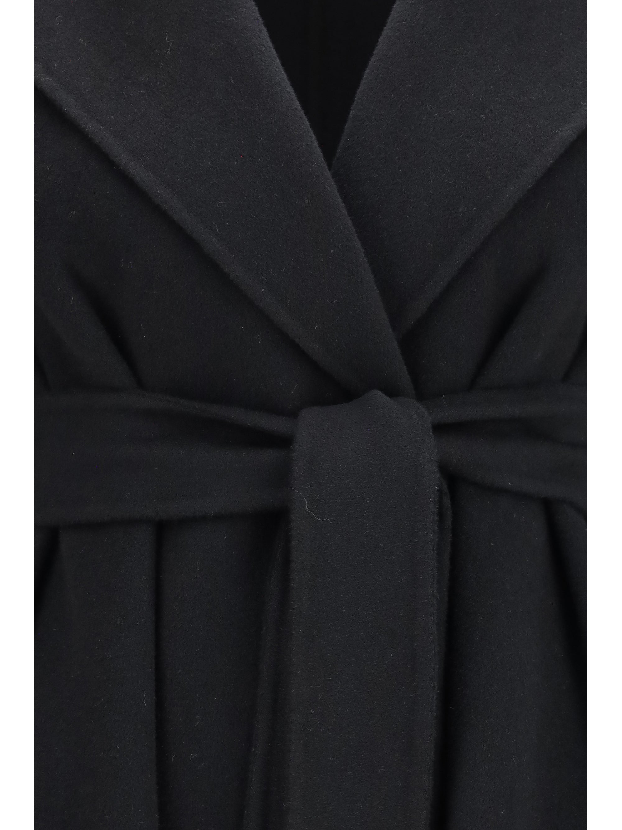 Double-Faced Wool, Cashmere & Silk Coat — Black