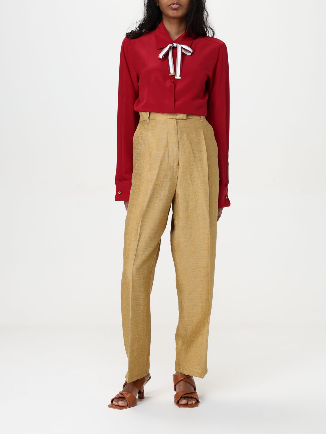 Pants MAX MARA Woman color Gold