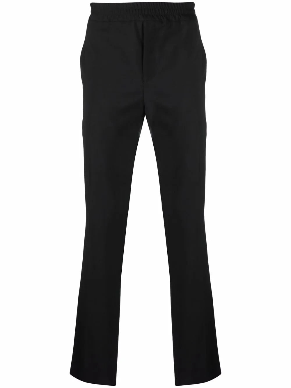 Mid-Rise Tailored Trousers — Black