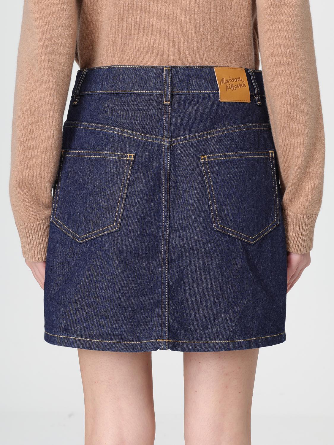 Skirt MAISON KITSUNÉ Woman color Blue