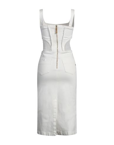 Versace Jeans Couture Woman Midi dress White Size 4 Cotton, Elastane, Polyamide