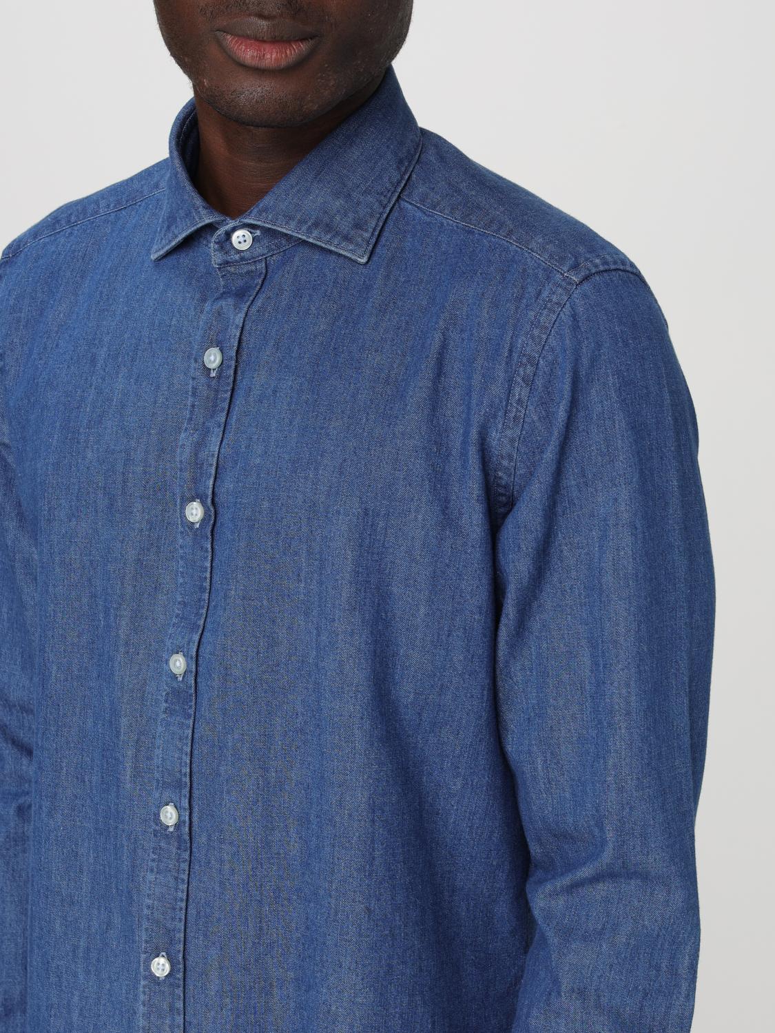 Shirt Men color Denim