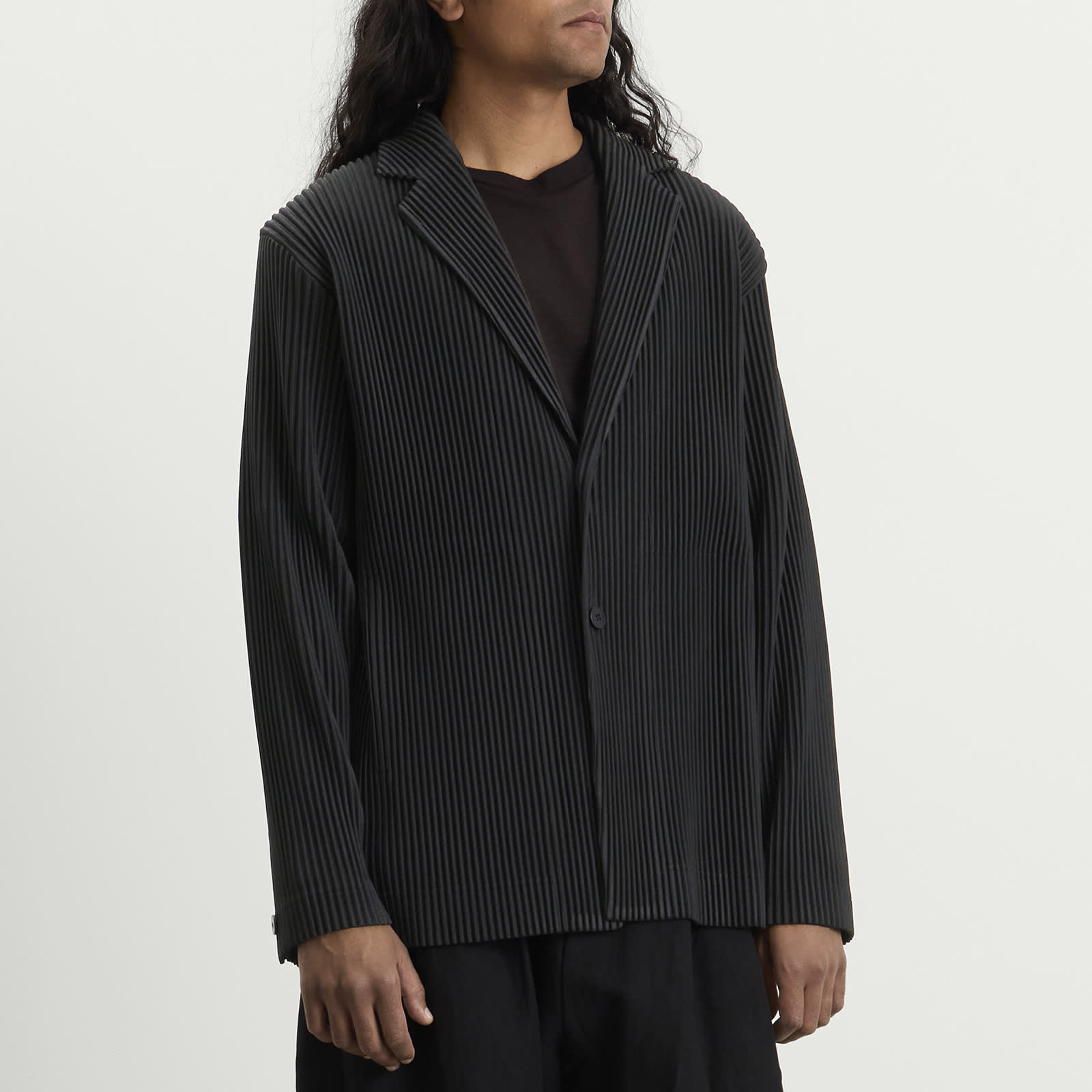 Men's Pleat Blazer Black