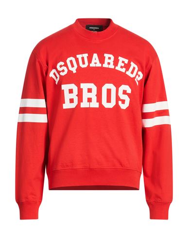 Man Sweatshirt Tomato red Size XL Cotton