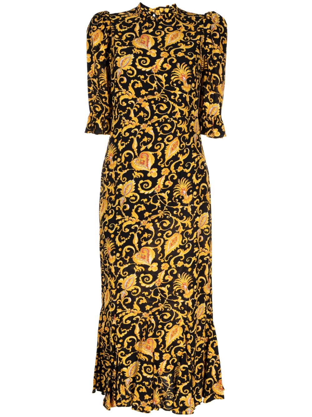 Felix baroque-print midi dress - Multicolour