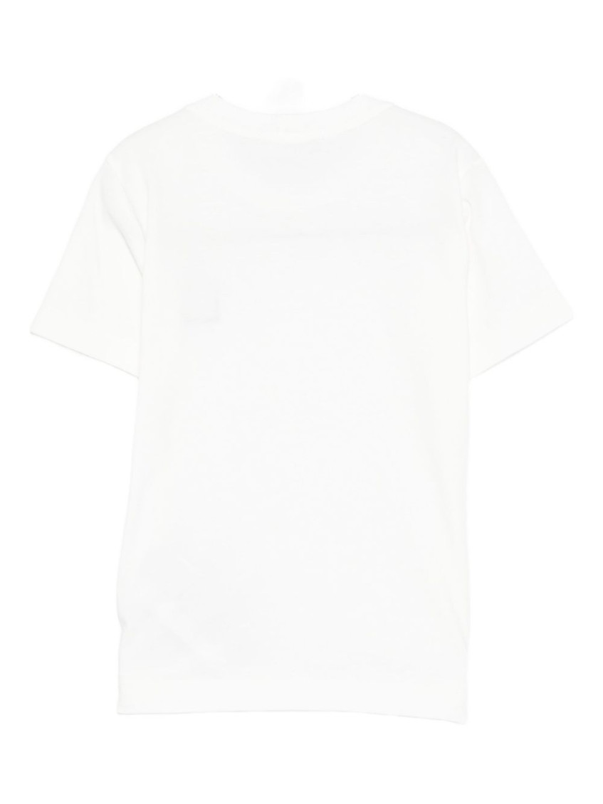 Boys White Cotton T-Shirt