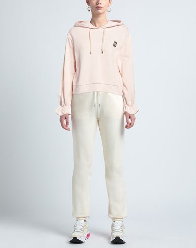 Woman Sweatshirt Light pink Size L Cotton