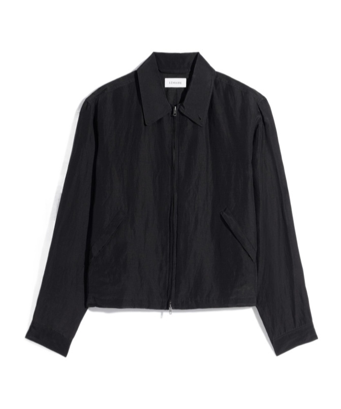 Short blouson made of linen viscose
