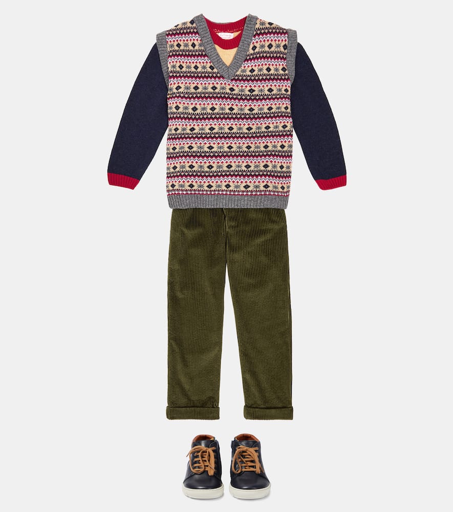 Cacia Fair Isle wool-blend sweater vest